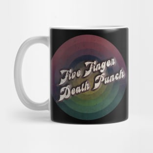 retro vintage circle Five Finger Death Punch Mug